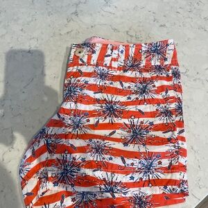 Lilly Pulitzer Red and Blue Firework Print Shorts